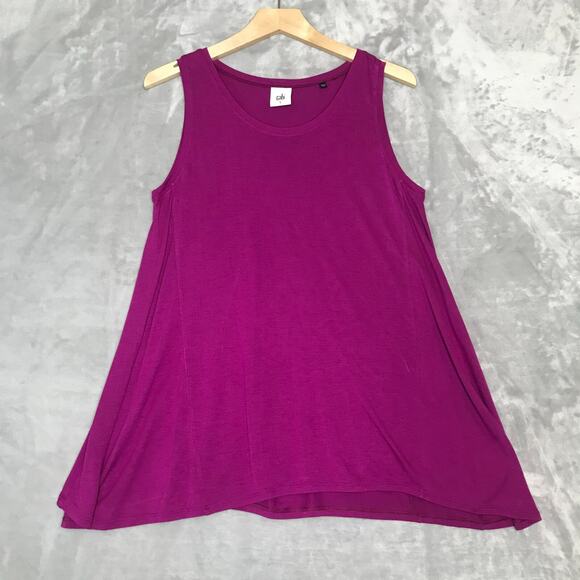 CAbi Swing Tee Womens Small Purple Knit Round Neck Sleeveless Style 5123 A Line - Picture 1 of 8